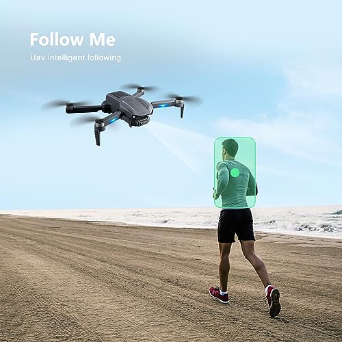 4DRC F12 Drones with Camera for Adults 4K, GPS FPV Foldable 5G Quadcopter for Beginners with Optical Flow Positioning, Auto Return Home, Follow Me, Brushless Motor, 2 Batteries, Carrying Case