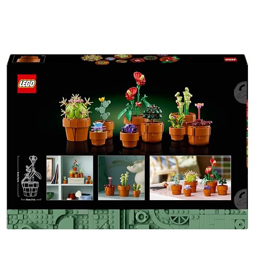 LEGO 10329 Icons Tiny Plants Set, Artificial Flowers in 9 Buildable Teracotta-Coloured Pots, Botanical Collection, Home Decor Accessory, Birthday Gift Idea for Her, Him, Wife or Husband