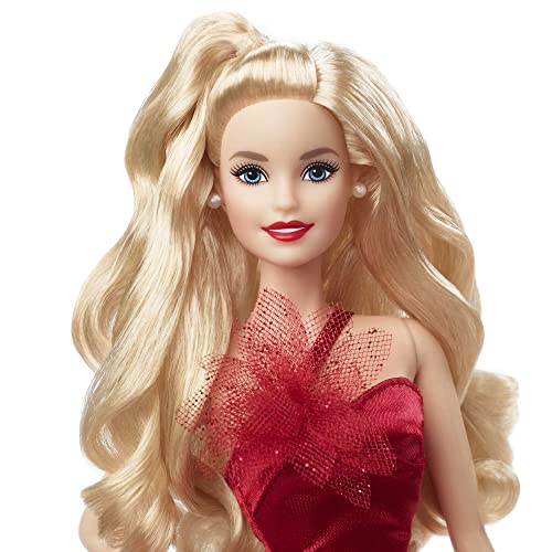 Barbie Signature 2022 Holiday Barbie Doll (Blonde Hair), 6 Years and Up., HBY03