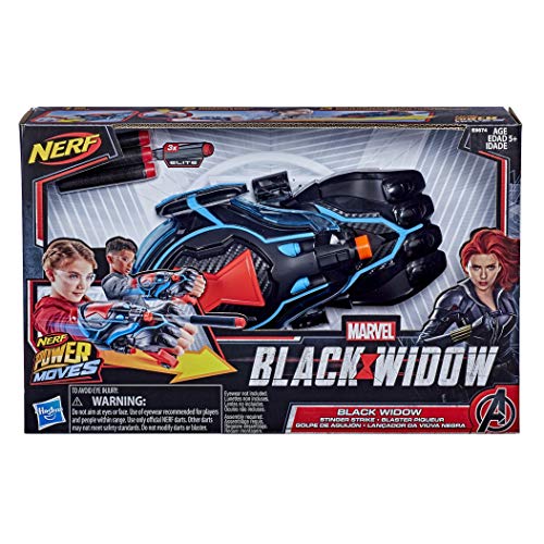 NERF Power Moves Marvel Black Widow Stinger Strike NERF Dart-Launching Roleplay Toy for Kids, Includes 3 Darts, Toy for Kids from Age 5