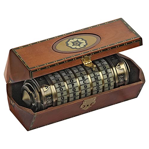 The Noble Collection The Da Vinci Code Cryptex - 6in (15cm) Full 1:1 Scale Functional Prop Replica - Officially Licensed Movie Prop Replicas Gifts