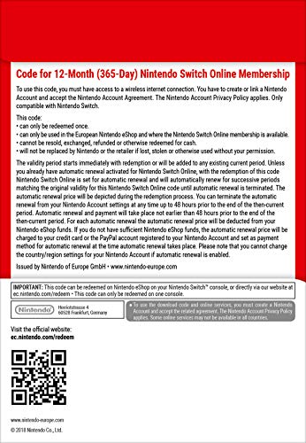 Nintendo Switch Online Membership - 12 Months | Switch Download Code