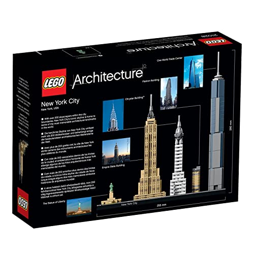 LEGO 21028 Architecture New York City Skyline, Collectible Model Kit for Adults to Build, Creative Activity, Home Decor Gift Idea for Men, Women, Husband, Wife, Him or her