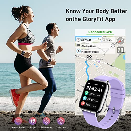 Smart Watch, Fitness Tracker 1.69" Touch Screen Fitness Watch with Heart Rate Sleep Monitor, Step Counter Watch for Women Men Activity Trackers IP68 Waterproof Smartwatch for iOS Android