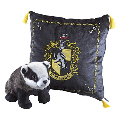 The Noble Collection Harry Potter Hufflepuff House Mascot Plush & Cushion - Officially Licensed 13in (34cm) Hufflepuff Badger Plush Toy Dolls Gifts