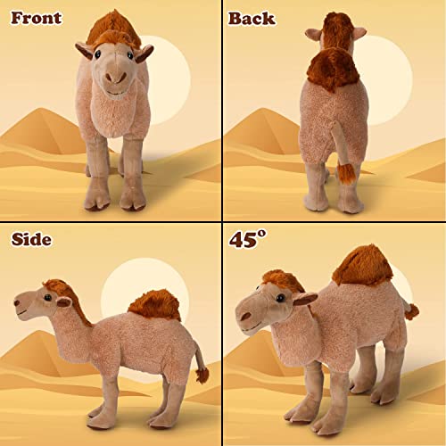 Camel Plush Toy, Stuffed Animal Plushie Doll, Soft Fluffy Like Real Desert Animals Hugging Toy - Present for Every Age & Occasion