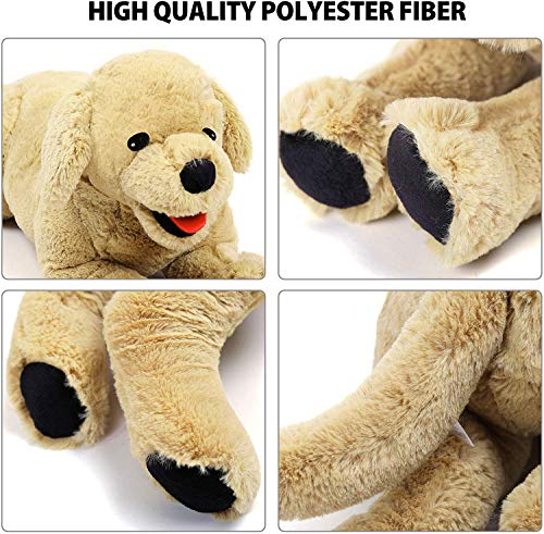 LotFancy Dog Stuffed Animals Plush 53 cm, Soft Cuddly Golden Retriever Plush Toys, Large Stuffed Dog, Puppy Dog Stuffed Animals, Gift for Kids Pets Girls, Christmas Toys