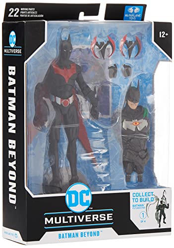 McFarlane Toys, 7-Inch DC Batman Beyond Batman Action Figure with 22 Moving Parts, Collectible DC Figure with Unique Collectible Character Card – Ages 12+