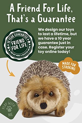 Living Nature Large Hedgehog, Realistic Soft Cuddly Hedgehog Toy, Naturli Eco-Friendly Plush, 23cm