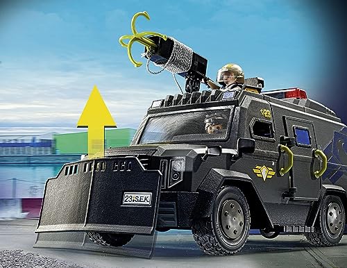 Playmobil 71144 City Action Tactical Police All-Terrain Vehicle, modern special forces off-road vehicle with light and sound, Fun Imaginative Role-Play, Playset Suitable for Children Ages 5+
