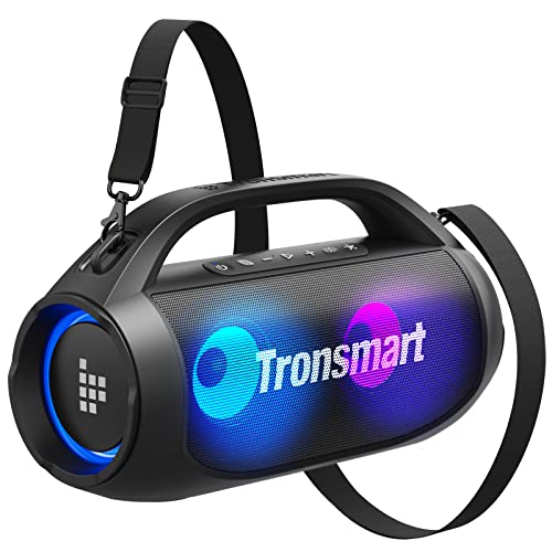 Tronsmart Bang SE Bluetooth Speaker with Shoulder Strap, 40W Portable Outdoor speaker, 24H Playtime, Bluetooth 5.3, IPX6 Waterproof, AUX, Micro SD/TF Card Slot, USB playback, LED Light, EQ for Party