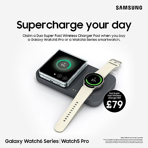 Samsung Galaxy Watch6 Classic Smart Watch, Fitness Tracker, Bluetooth, 47mm, Silver, 3 Year Extended Manufacturer Warranty (UK Version)