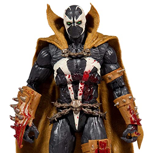 McFarlane Toys, 7-inch Spawn Classic (Bloody Mortal Kombat 11 Figure with 22 Moving Parts, Collectible Mortal Kombat Figure with collectors stand base – Ages 14+