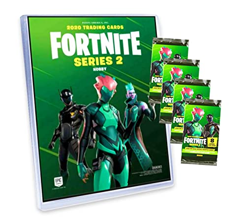 Panini Fortnite Cards Series 2 Trading Cards - Trading Cards (1 Folder + 4 Boosters)