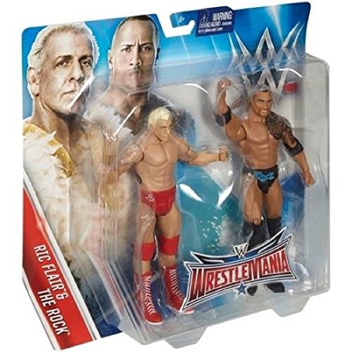 WWE Wrestling Toy - Wrestlemania 6 Inch Deluxe Action Figure 2 Pack - Rick Flair vs The Rock