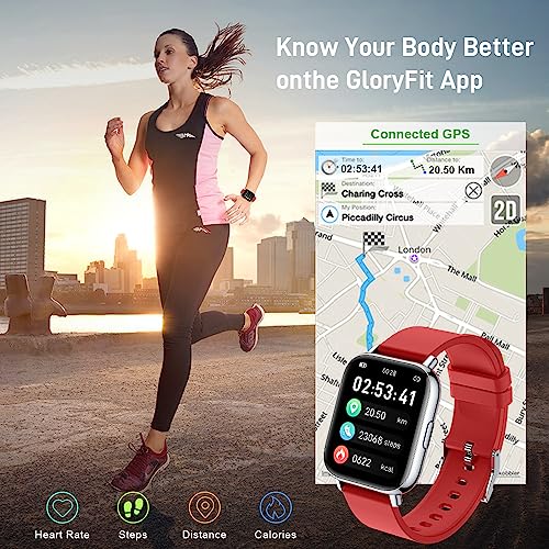 Smart Watch, Fitness Tracker 1.69" Touch Screen Fitness Watch with Heart Rate Sleep Monitor, Step Counter Smart Watch for Men Women Activity Trackers IP68 Waterproof Smartwatch Sports for iOS Android