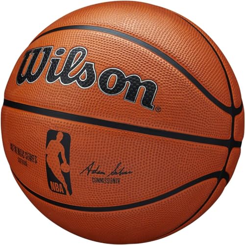 Wilson Basketball, NBA Authentic Series Model, Outdoor, Tackskin Rubber, Size: 7, Brown