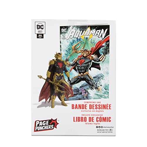 McFarlane Toys DC Direct Page Punchers Ocean Master 7-Inch Action Figure - Incredibly Detailed Rival of Aquaman with Ultra Articulation, Trident, Comic, and Collectible Art Card