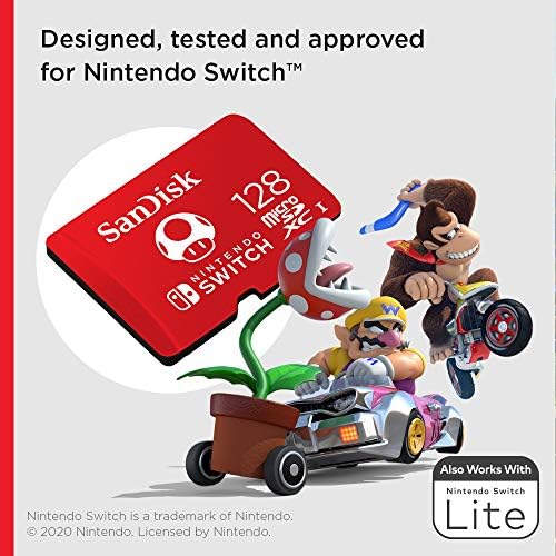 SanDisk 128GB microSDXC UHS-I card for Nintendo Switch - Nintendo licensed Product