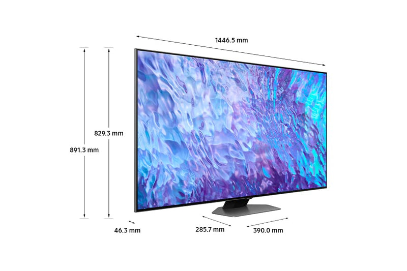 Samsung 65 Inch Q80C 4K QLED HDR Smart TV (2023) - Neural Quantum 4K Processor With Direct Full Array Mini LEDs, Dolby Atmos Audio, Quantum HDR & Quantum Dot Colour Technology, With Alexa & AI Sound