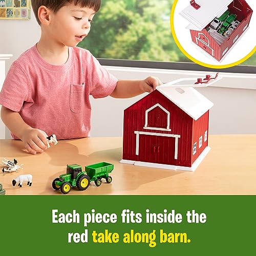 John Deere Kids 47333 64 JD 24 Piece Farm PLAYSET,Red,Medium