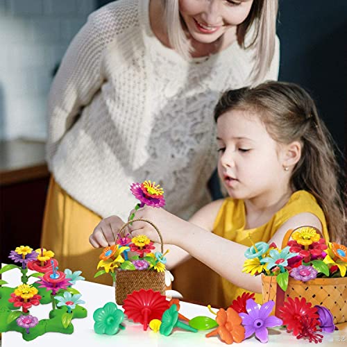 Girls Toys Flower Garden Building Toys for 3 4 5 6 Years Old Girls and Boys Toddlers Kids Gifts for 3+ Years Old Birthday Christmas Building Block Toys for Indoor &Outdoor Education STEM Toys-102PCS