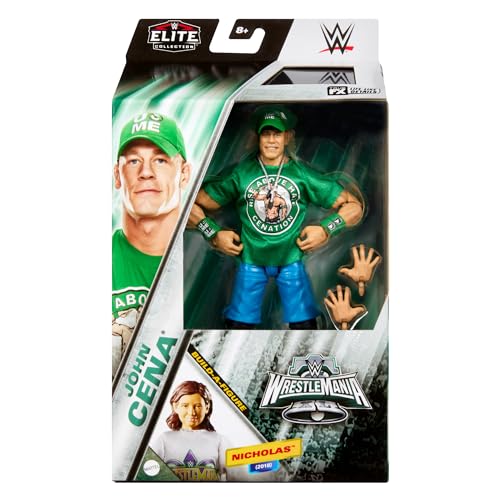 WWE Elite Action Figure WrestleMania with Accessory and Nicholas Build-A-Figure Parts, Posable Collectible for WWE Fans, HVJ09