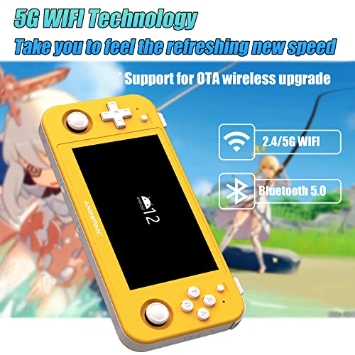 RG505 Handheld Game Console Android 12 Unisoc Tiger T618, 5G WiFi 4.2 Bluetooth 4.95-inch OLED touch screen 128G TF Card 3172 Classic Games