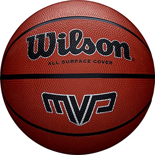 Wilson Unisex' s MVP Basketball, Orange, 7