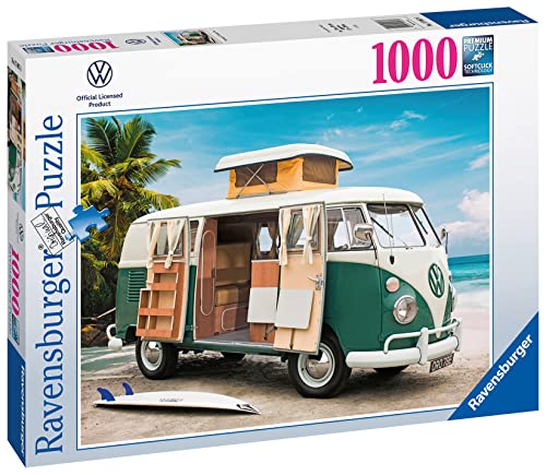 Ravensburger Classic Volkswagen VW T1 Camper Van 1000 Piece Jigsaw Puzzles for Adults and Kids Age 12 Years Up