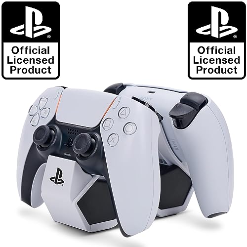 PowerA PS5 Charging Station, Playstation 5 Dualsense Wireless Controller Charging Dock, Officially Licenced by Sony for PS5 Gamepads, Effortlessly Charge 2 Controller at Once