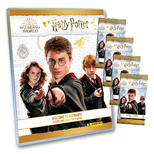 Panini Harry Potter Cards - Welcome to Hogwarts Trading Cards - Trading Cards Series 2 - Card Selection (1 Collector's Folder + 4 Boosters)