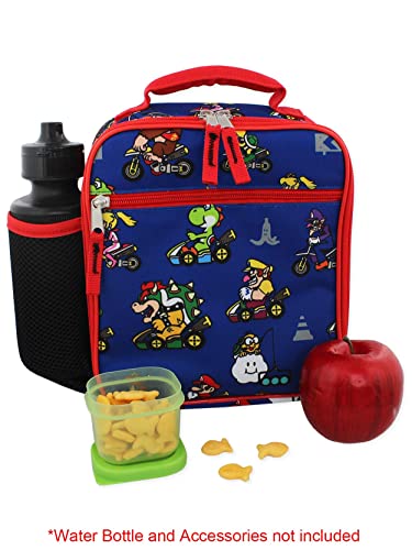 Nintendo Mario Kart Boy's Girl's Soft Insulated School Lunch Box (One Size, Blue)