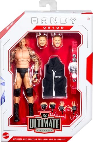 WWE Randy Orton Ultimate Edition Action Figure with Interchangeable Accessories & Articulation, 6-Inch