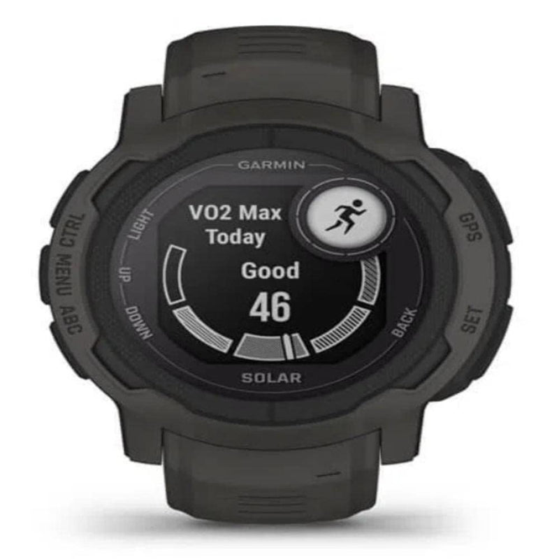 Garmin Instinct 2 SOLAR, Rugged GPS Smartwatch, Built-in Sports Apps and Health Monitoring, Solar Charging and Ultratough Design Features, Graphite