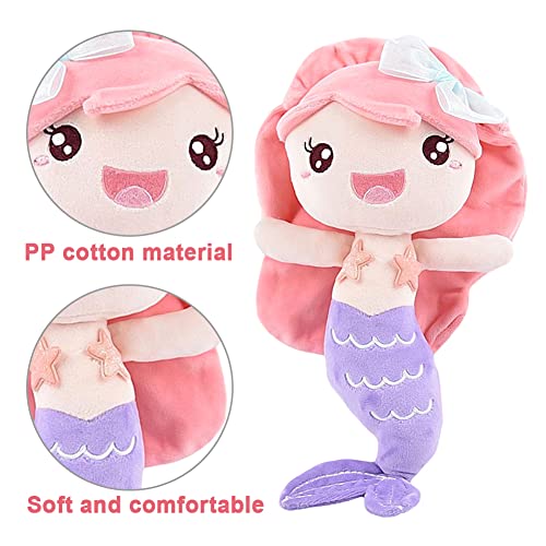 FISAPBXC Mermaid Plush, Mermaid Plush Toys, Mermaid Doll, Stuffed Doll, Kids Soft Plush Toys, Fashion Animal Plush Toy, Cartoon Children's Soft Toys, Cartoon Gifts for Girls -20cm