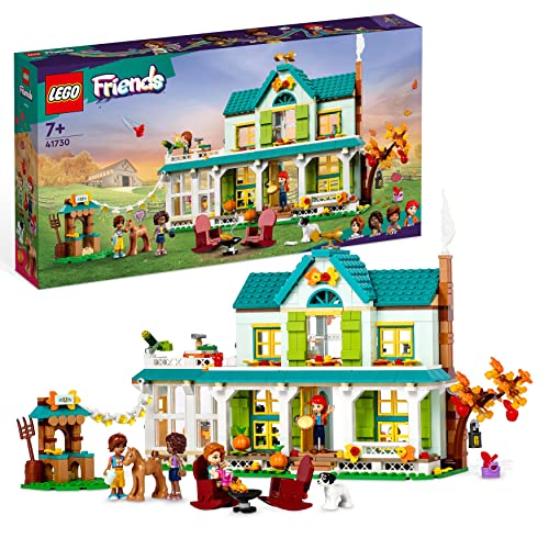 LEGO 41730 Friends Autumn's House, Dolls House Playset with Accessories, Toy Horse & Mia Mini-Doll, Toys for Kids, Girls and Boys 7 Plus Years Old, Birthday Gift Idea, 2023 Characters