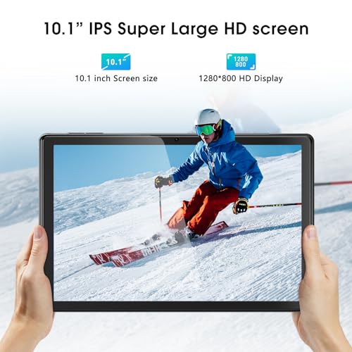 SGIN Tablet 10.1 Inch Android 13 Tablet PC 4GB RAM 128GB Storage, 800x1280 FHD IPS Display, Octa-core Processor, WiFi, Bluetooth, Type-c, 6000mAh Battery, 2MP+8MP Camera