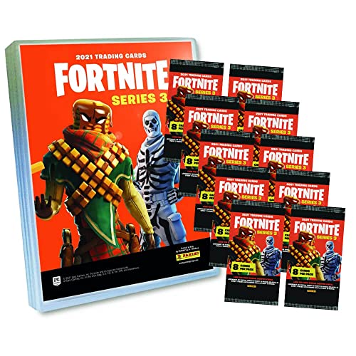 Panini Fortnite Cards Series 3 Trading Cards - Trading Cards (1 Folder + 10 Boosters)