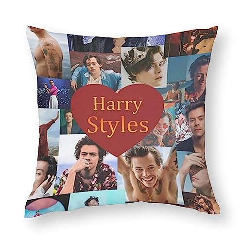 Heqiafan Throw Pillow Cover Cozy Square Pillow Case Home Decorative for Bed Couch Harry Sofa Living Room Cushion Cover 18inch X 18inch