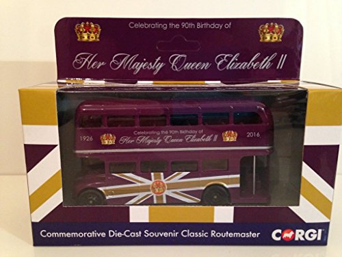 Corgi CC82326 The 90th Birthday of HM Queen Elizabeth II Commemorative Die-Cast Souvenir Classic Routemaster Model