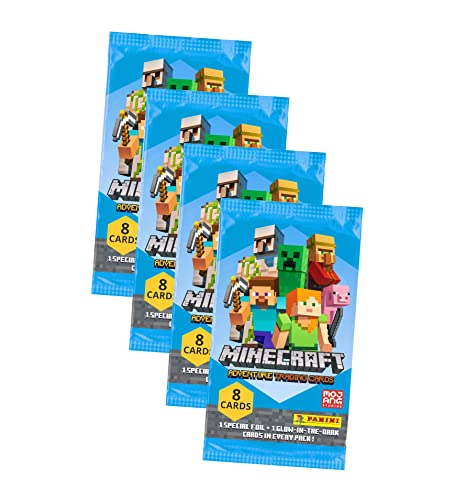 Panini Minecraft Trading Cards - Adventure Series 1 - Card Selection (4 Boosters)