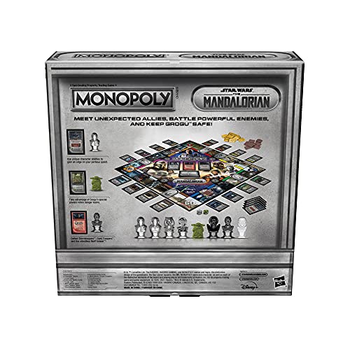 Monopoly: Star Wars The Mandalorian Edition Board Game, Inspired by The Mandalorian Season 2, Protect Grogu from Imperial Enemies