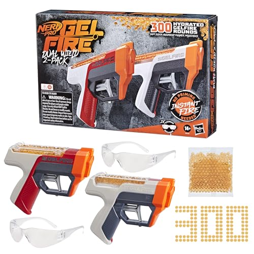 Nerf Pro Gelfire Dual Wield Pack, 300 Hydrated Gelfire Rounds