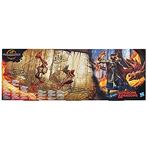 Nerf DragonPower Skyblaze Dart Bow - Dungeons and Dragons Dragon Bow Action with 10 Nerf Darts and 5-Dart Storage