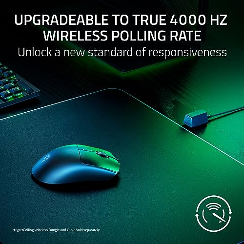 Razer Viper V3 HyperSpeed - Wireless Esports Mouse (Focus Pro 30K Optical Sensor, Up to 280 hours of Battery Life, Mechanical Mouse Switches Gen-2, 4000 Hz Wireless Polling Rate) Black