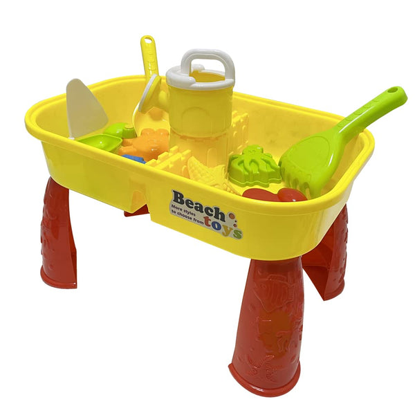 RAM ONLINE 2 In 1 Sand And Water Table Children’s Kids Outdoor Play Sand Garden Sandpit Toy Yellow, 5060459944008