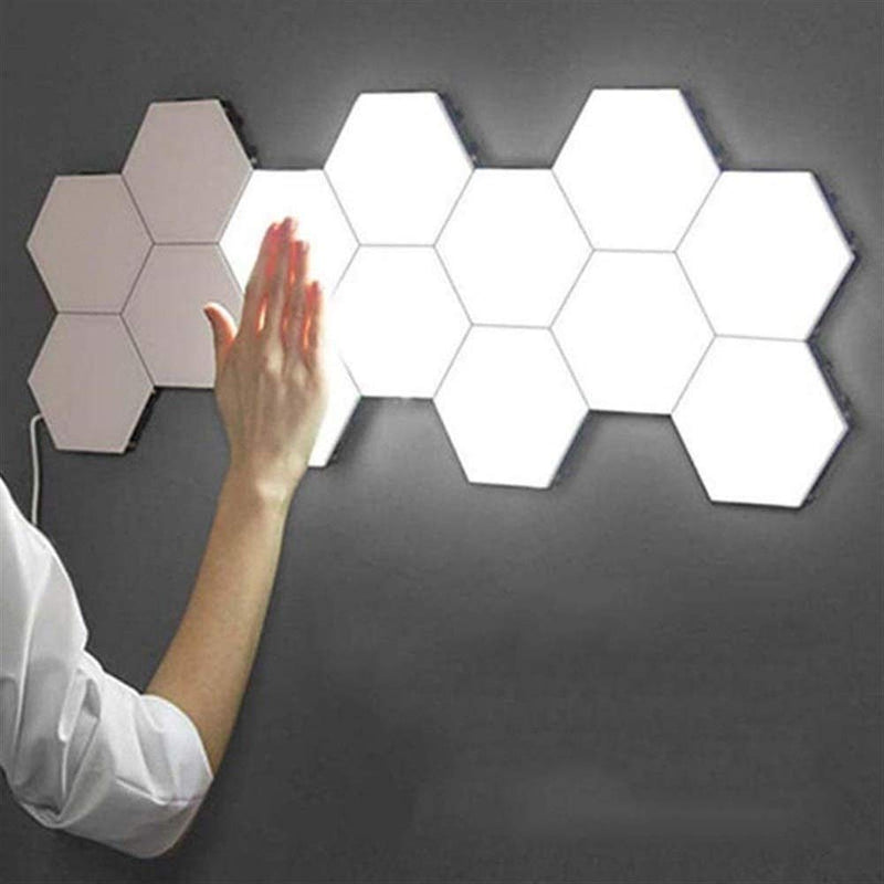 CYHY Splicing LED Smart Light, Wall Lamp Hexagonal, Panels A Bright LED For Lighting A Wall For Inside, Modular Touch Sensitive Lights honeycomb Decorative (Size : 8piece)