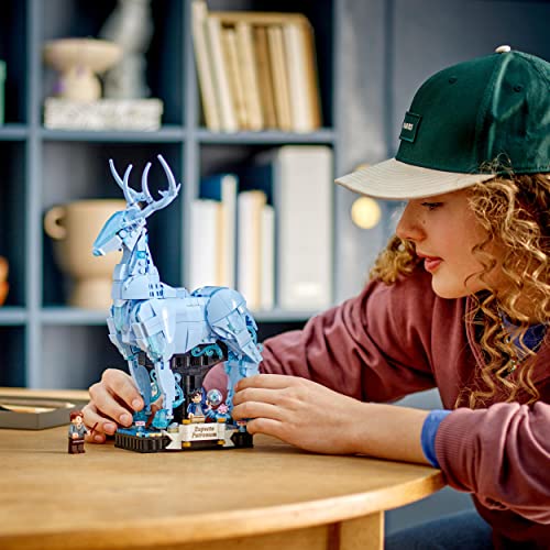 LEGO 76414 Harry Potter Expecto Patronum 2-in-1 Set, Build Stag and Wolf Animal Figures, Build-Rebuild-and-Display Model, Magical Gifts for Teenage Girls, Boys, Women, Men