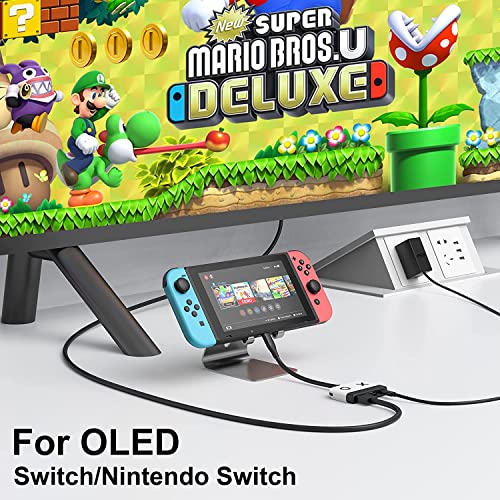 Switch Dock for Nintendo Switch OLED, 3 in 1 Switch TV Adapter with 4K HDMI, USB 3.0 Port, Type C 65W PD Charging, Portable Docking Station Travel for Nintendo Switch/Switch OLED